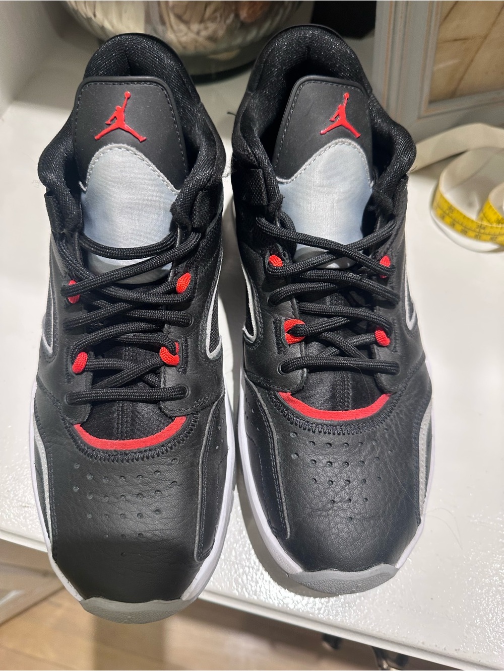 Jordan Men's Black, Red & White Athletic Sneakers